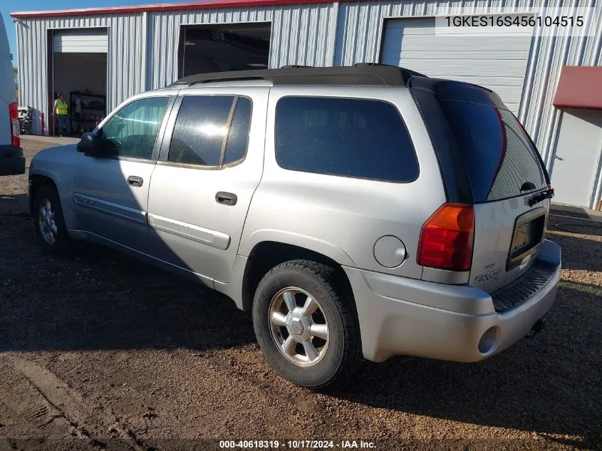 2005 GMC Envoy Xl Sle VIN: 1GKES16S456104515 Lot: 40618319