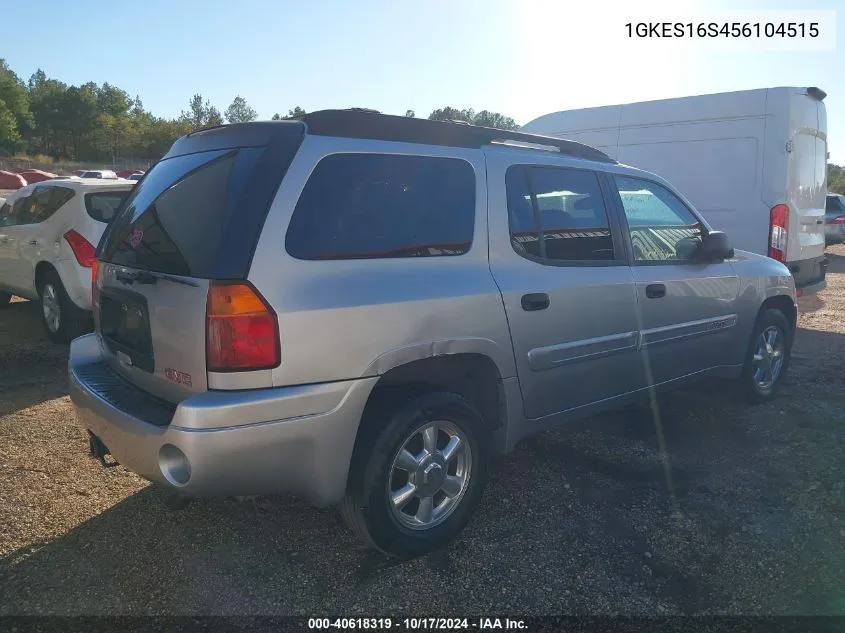 2005 GMC Envoy Xl Sle VIN: 1GKES16S456104515 Lot: 40618319