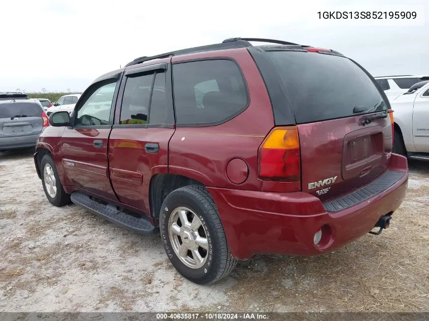 2005 GMC Envoy Sle VIN: 1GKDS13S852195909 Lot: 40635817