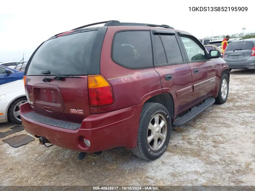 2005 GMC Envoy Sle VIN: 1GKDS13S852195909 Lot: 40635817