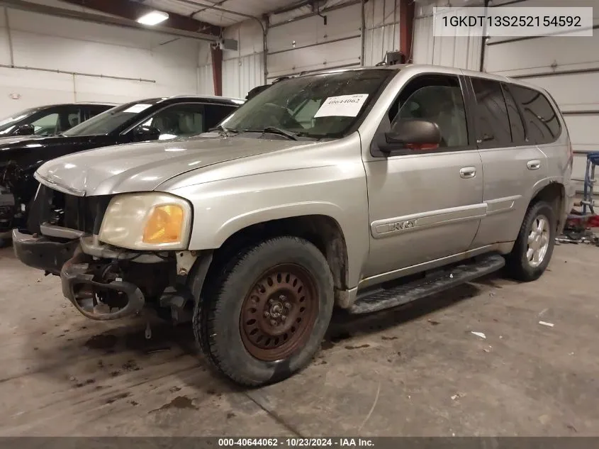 2005 GMC Envoy Slt VIN: 1GKDT13S252154592 Lot: 40644062