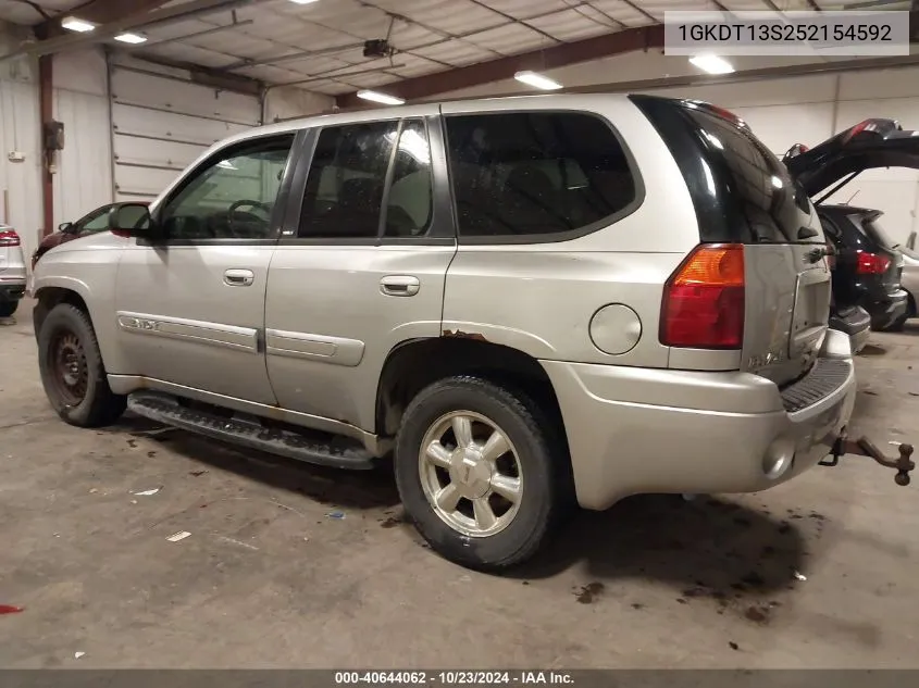 2005 GMC Envoy Slt VIN: 1GKDT13S252154592 Lot: 40644062