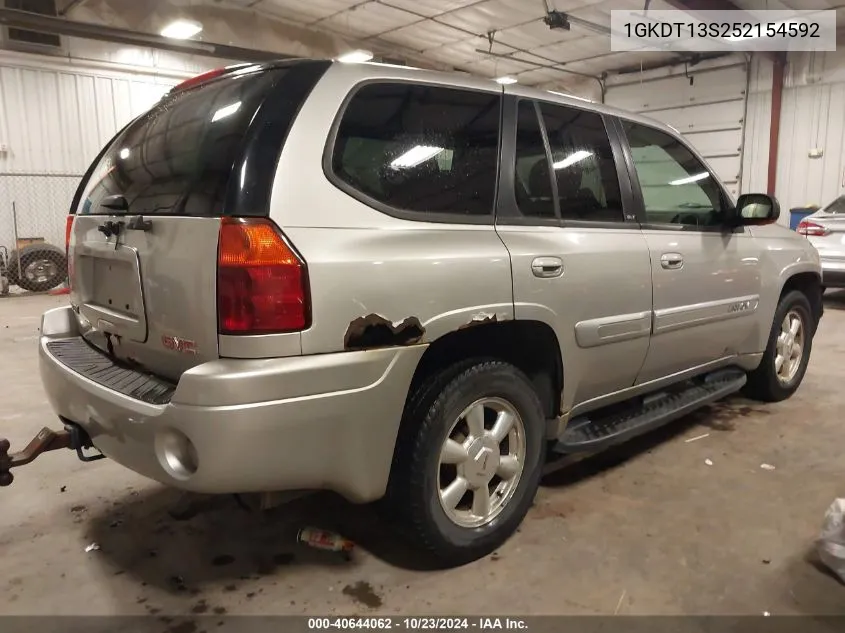 2005 GMC Envoy Slt VIN: 1GKDT13S252154592 Lot: 40644062