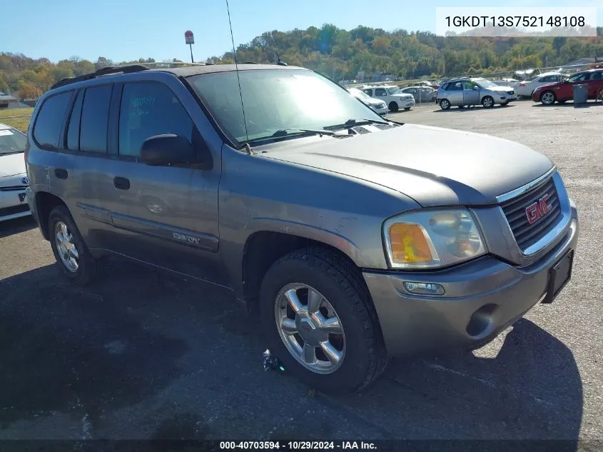 2005 GMC Envoy Sle VIN: 1GKDT13S752148108 Lot: 40703594