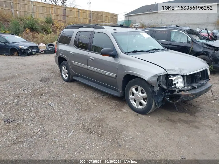 2005 GMC Envoy Xl Slt VIN: 1GKET16S056196252 Lot: 40735637