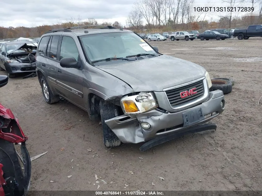 2005 GMC Envoy Sle VIN: 1GKDT13S152172839 Lot: 40768641