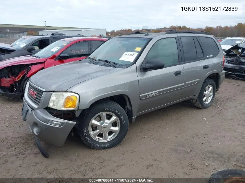 2005 GMC Envoy Sle VIN: 1GKDT13S152172839 Lot: 40768641