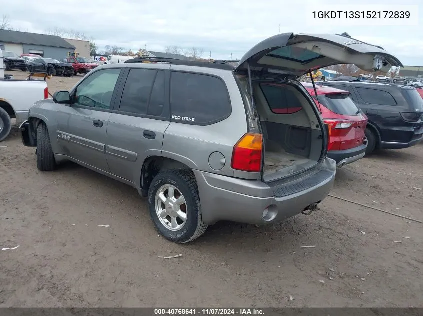 2005 GMC Envoy Sle VIN: 1GKDT13S152172839 Lot: 40768641