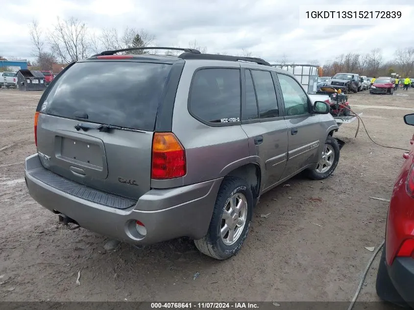 2005 GMC Envoy Sle VIN: 1GKDT13S152172839 Lot: 40768641