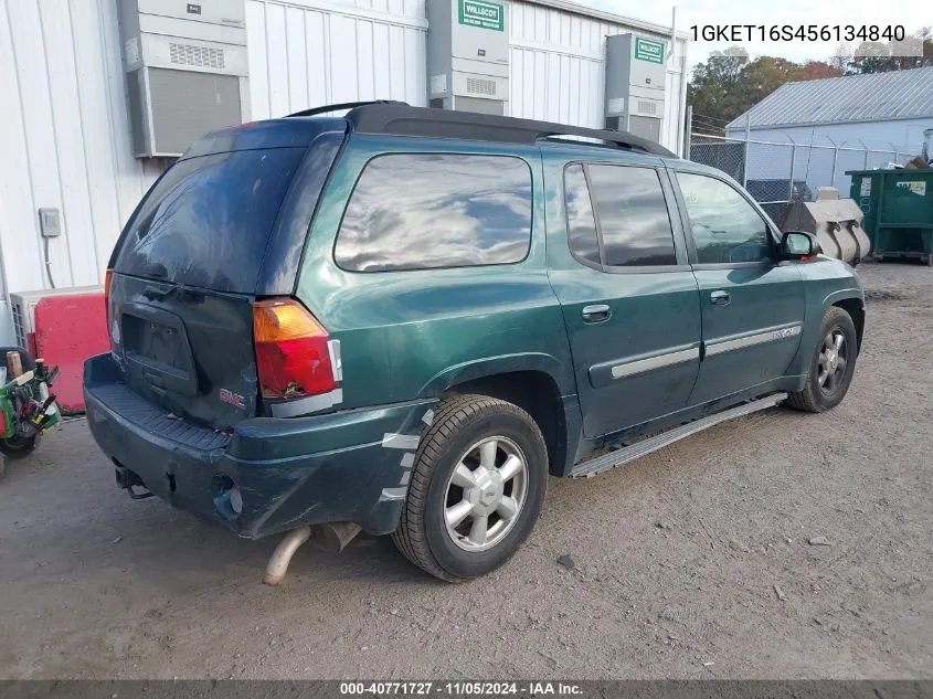 2005 GMC Envoy Xl Slt VIN: 1GKET16S456134840 Lot: 40771727