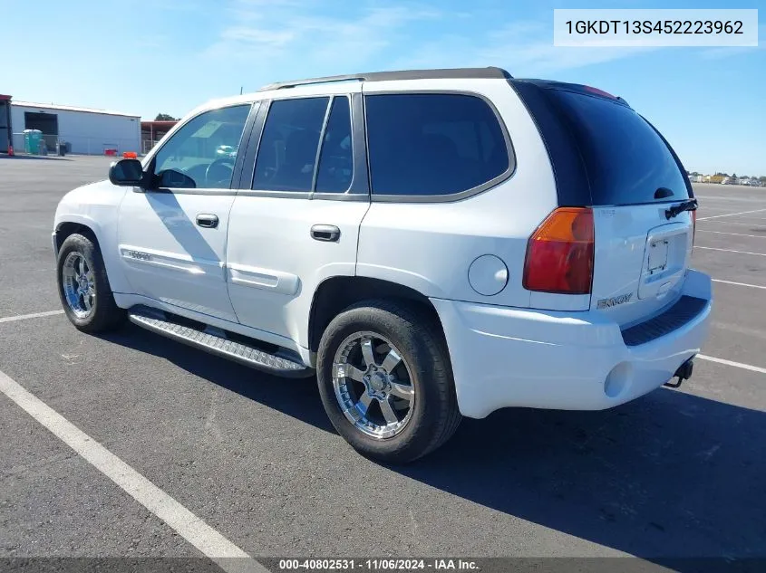 2005 GMC Envoy Sle VIN: 1GKDT13S452223962 Lot: 40802531