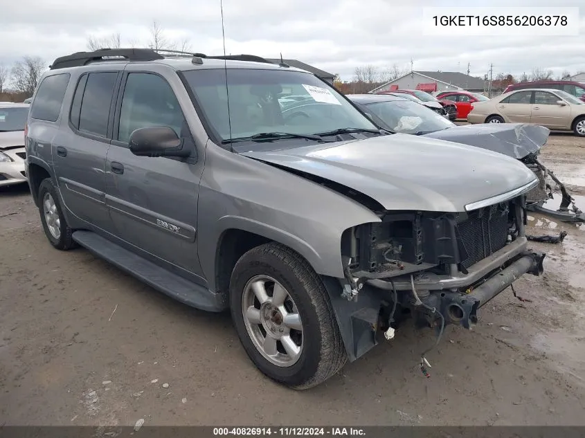 2005 GMC Envoy Xl Sle VIN: 1GKET16S856206378 Lot: 40826914