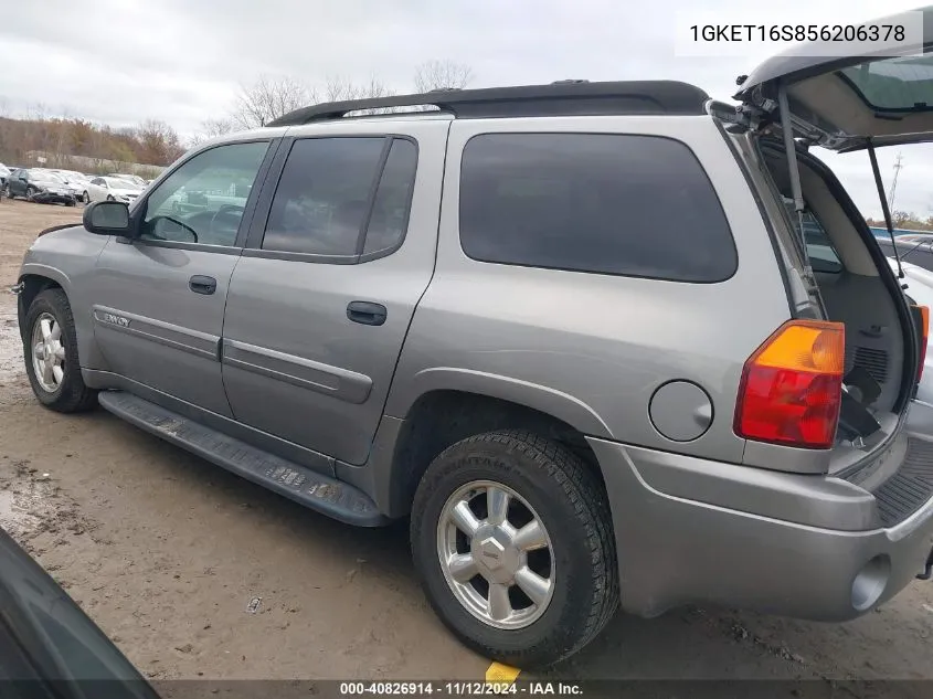 2005 GMC Envoy Xl Sle VIN: 1GKET16S856206378 Lot: 40826914