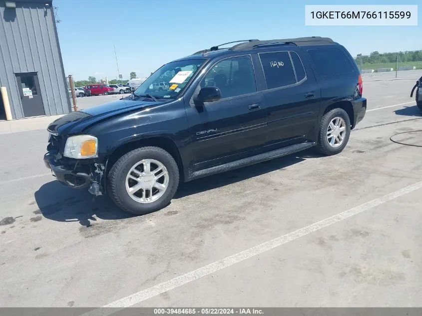 2006 GMC Envoy Xl Denali VIN: 1GKET66M766115599 Lot: 39484685