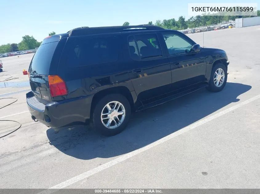 2006 GMC Envoy Xl Denali VIN: 1GKET66M766115599 Lot: 39484685