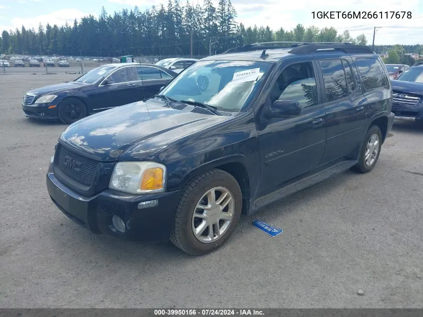 2006 GMC Envoy Xl Denali VIN: 1GKET66M266117678 Lot: 39950156