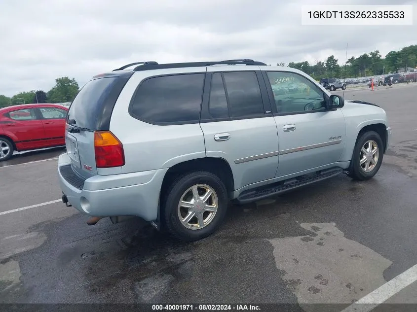 2006 GMC Envoy Slt VIN: 1GKDT13S262335533 Lot: 40001971