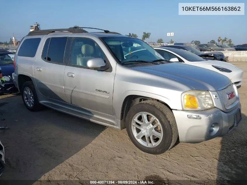 2006 GMC Envoy Xl Denali VIN: 1GKET66M566163862 Lot: 40071394