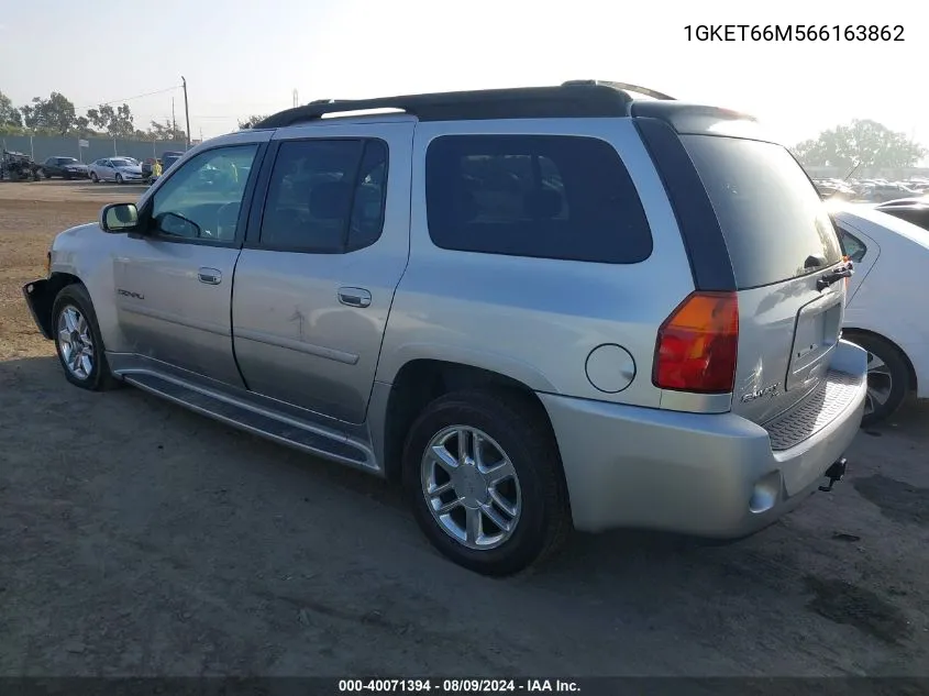 2006 GMC Envoy Xl Denali VIN: 1GKET66M566163862 Lot: 40071394