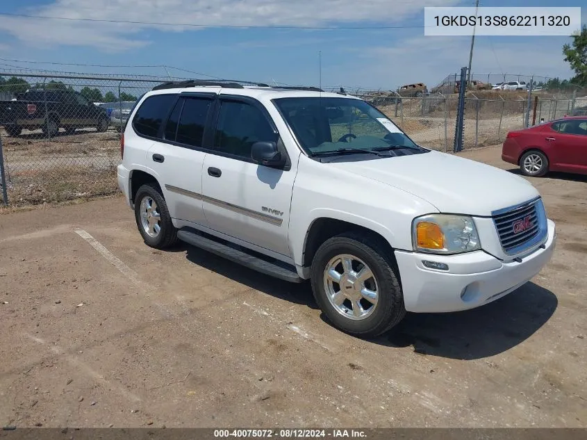 2006 GMC Envoy Sle VIN: 1GKDS13S862211320 Lot: 40075072