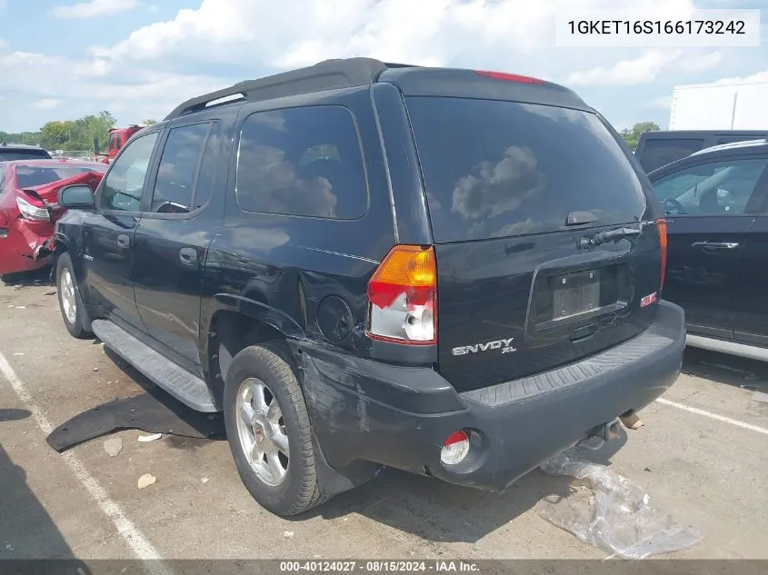 2006 GMC Envoy Xl Sle VIN: 1GKET16S166173242 Lot: 40124027