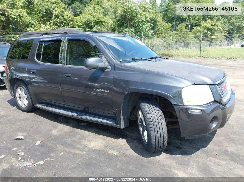 2006 GMC Envoy Xl Denali VIN: 1GKET66M266145108 Lot: 40172022