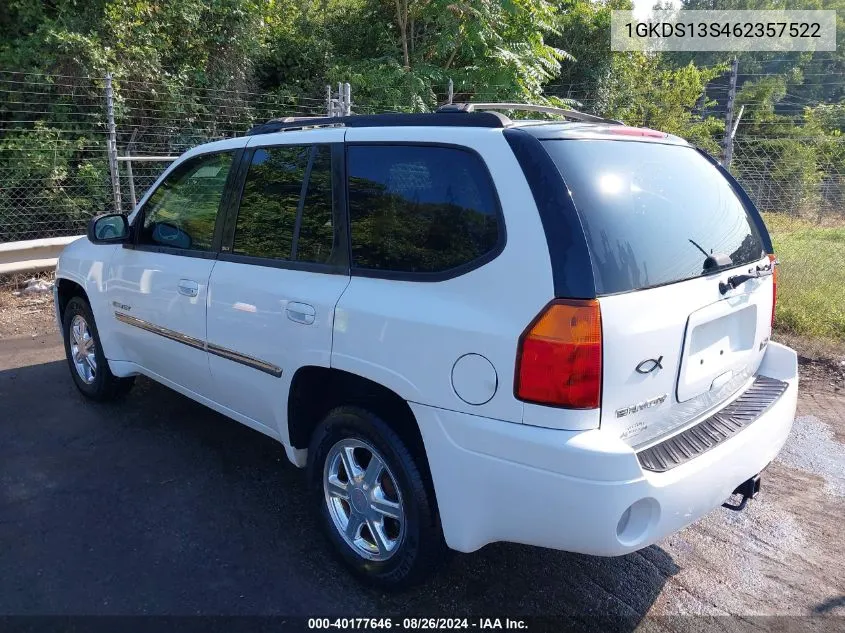 2006 GMC Envoy Slt VIN: 1GKDS13S462357522 Lot: 40177646