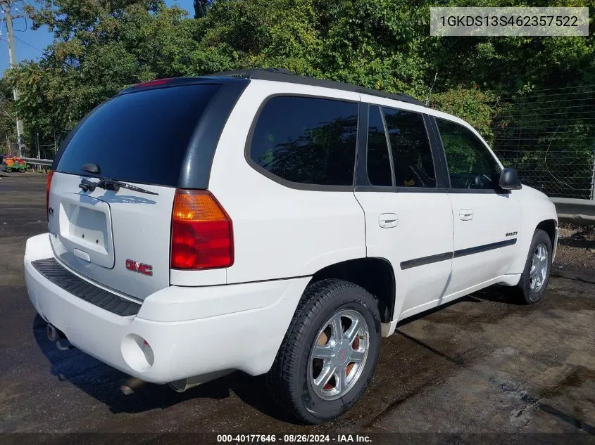 2006 GMC Envoy Slt VIN: 1GKDS13S462357522 Lot: 40177646