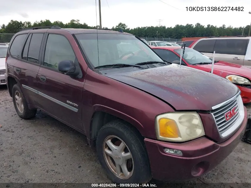 2006 GMC Envoy Sle VIN: 1GKDS13S862274482 Lot: 40284286