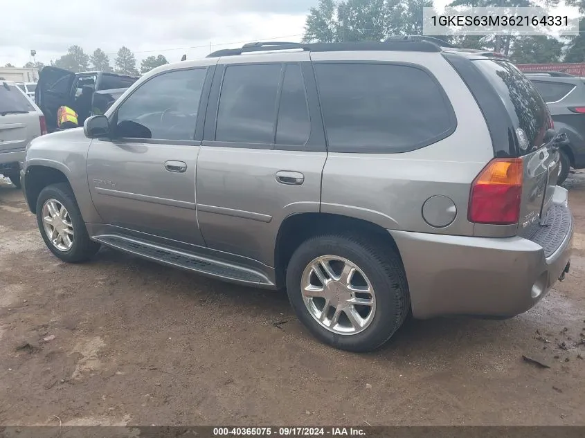 2006 GMC Envoy Denali VIN: 1GKES63M362164331 Lot: 40365075