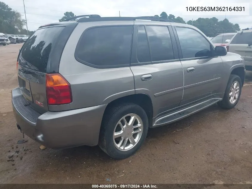 2006 GMC Envoy Denali VIN: 1GKES63M362164331 Lot: 40365075