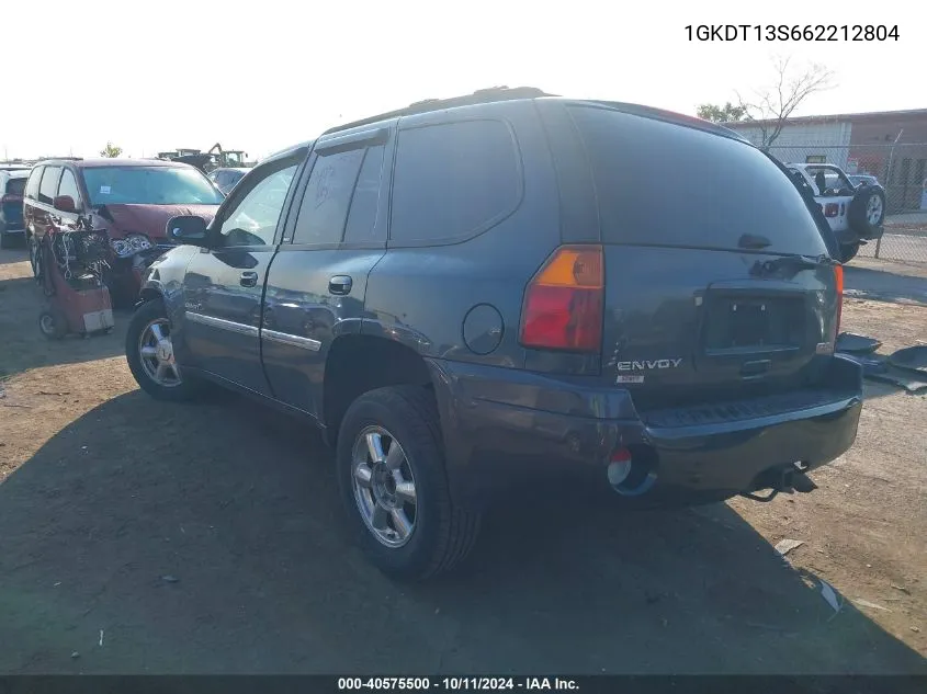 2006 GMC Envoy VIN: 1GKDT13S662212804 Lot: 40575500