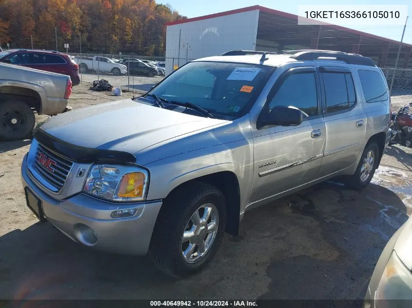 2006 GMC Envoy Xl Slt VIN: 1GKET16S366105010 Lot: 40649942