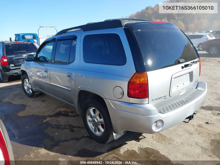 2006 GMC Envoy Xl Slt VIN: 1GKET16S366105010 Lot: 40649942