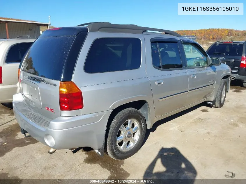 2006 GMC Envoy Xl Slt VIN: 1GKET16S366105010 Lot: 40649942