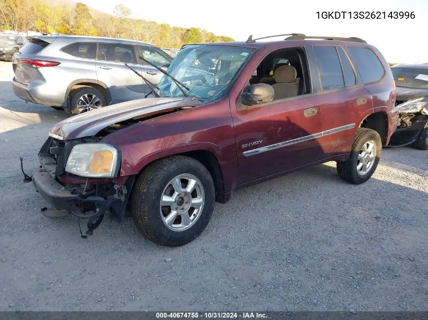 2006 GMC Envoy Sle VIN: 1GKDT13S262143996 Lot: 40674755