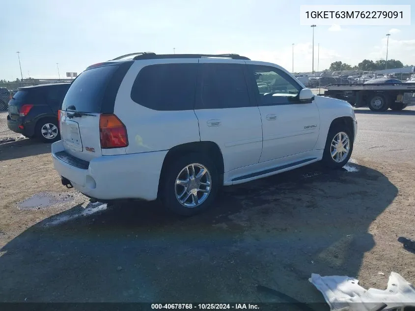 2006 GMC Envoy Denali VIN: 1GKET63M762279091 Lot: 40678768