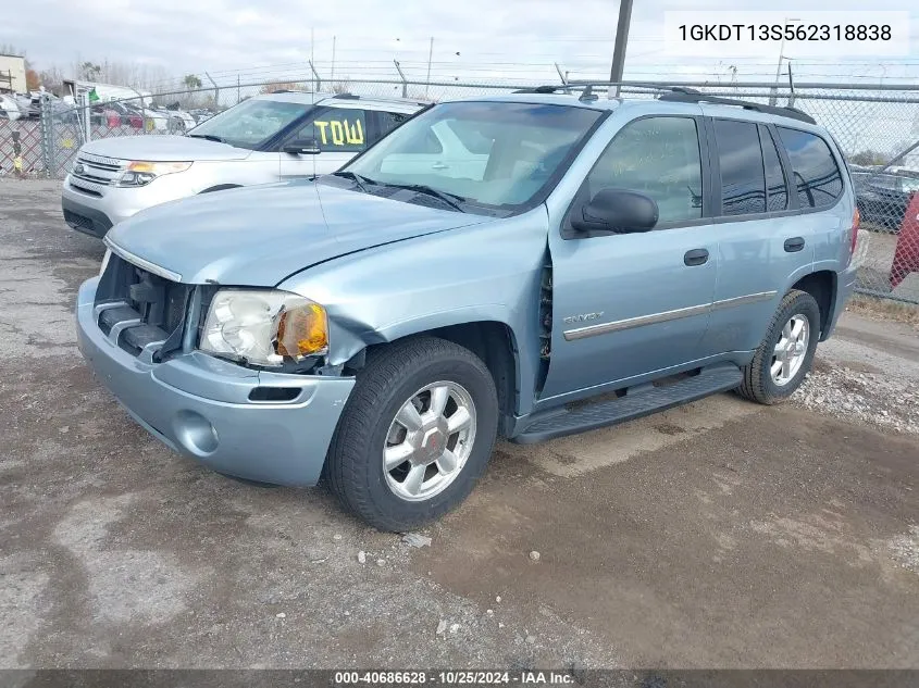 2006 GMC Envoy Sle VIN: 1GKDT13S562318838 Lot: 40686628