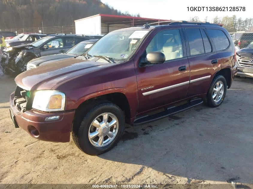 2006 GMC Envoy Sle VIN: 1GKDT13S862128578 Lot: 40692637