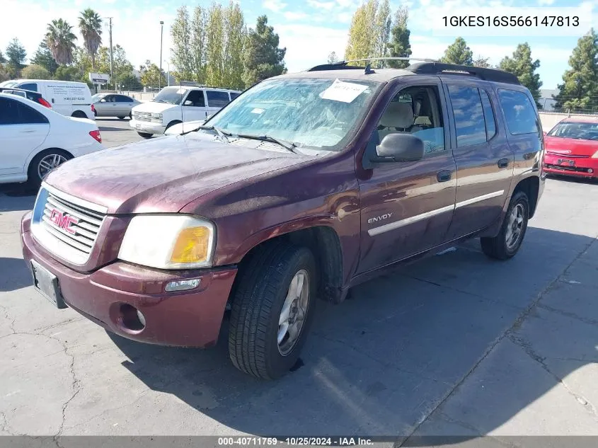 2006 GMC Envoy Xl Sle VIN: 1GKES16S566147813 Lot: 40711759