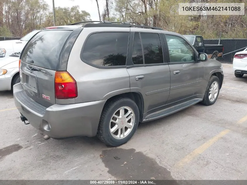 2006 GMC Envoy Denali VIN: 1GKES63M462141088 Lot: 40729059