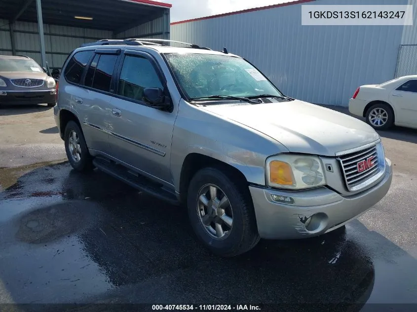 2006 GMC Envoy Slt VIN: 1GKDS13S162143247 Lot: 40745534