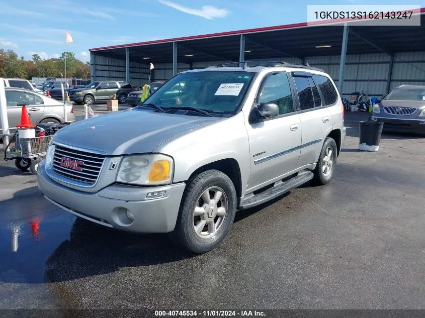 2006 GMC Envoy Slt VIN: 1GKDS13S162143247 Lot: 40745534