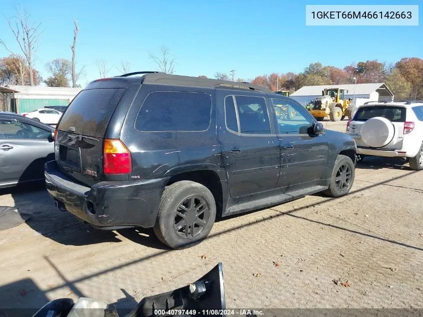 2006 GMC Envoy Xl Denali VIN: 1GKET66M466142663 Lot: 40797449