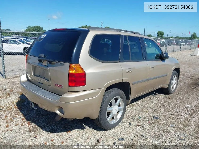 2007 GMC Envoy Slt VIN: 1GKDT13S272154806 Lot: 39808930