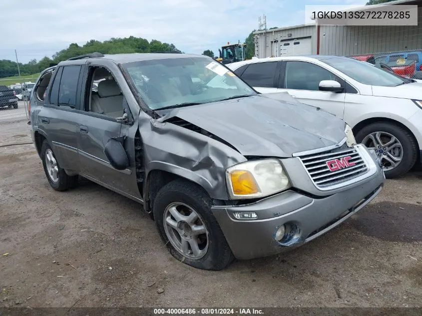 2007 GMC Envoy Sle VIN: 1GKDS13S272278285 Lot: 40006486