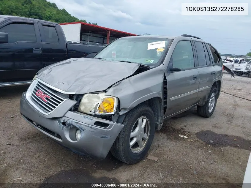 2007 GMC Envoy Sle VIN: 1GKDS13S272278285 Lot: 40006486