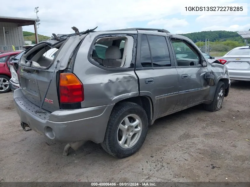 2007 GMC Envoy Sle VIN: 1GKDS13S272278285 Lot: 40006486