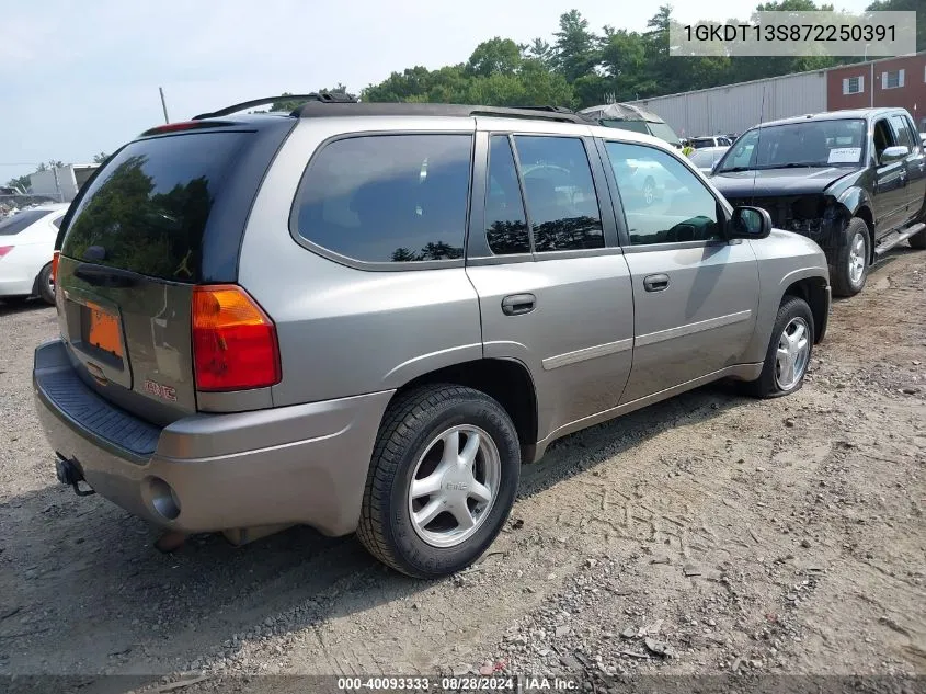 2007 GMC Envoy Sle VIN: 1GKDT13S872250391 Lot: 40093333