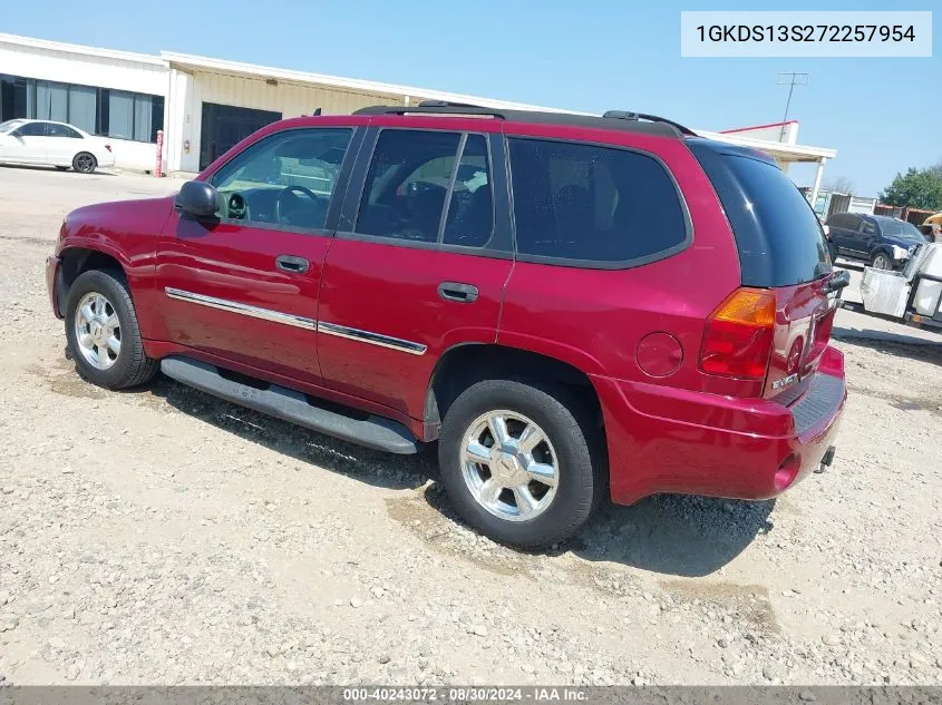 2007 GMC Envoy Sle VIN: 1GKDS13S272257954 Lot: 40243072